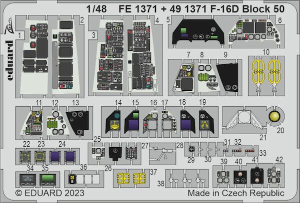 Detailset F16D Fighting Falcon Block 50 (Kinetic)  E49-1371