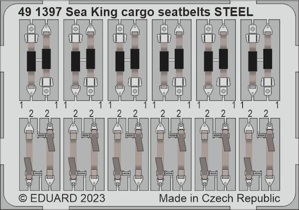Detailset Sea King  HU5 Cargo seatbelts (Airfix)  E49-1397