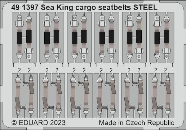 Detailset Sea King HU5 Cargo seatbelts (Airfix) E49-1397
