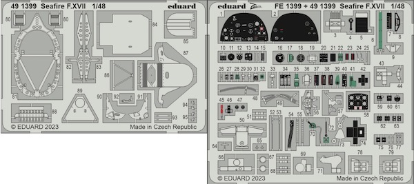 Detailset Seafire F MKXVII Interior (Airfix) E49-1399
