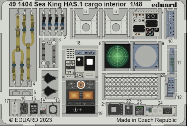 Detailset Westland Sea King HAS1 Cargo Interior (Airfix) E49-1404