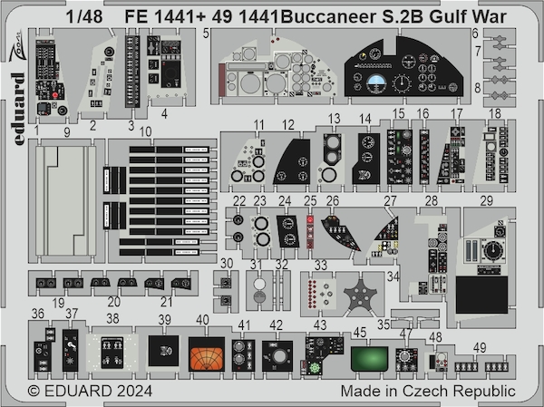 Detailset Blackburn Buccaneer S.2B - Gulf War - (Airfix) E49-1441