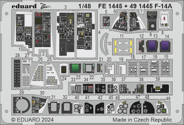 Detailset Grumman F-14A Tomcat (Great Wall Models)  E49-1445