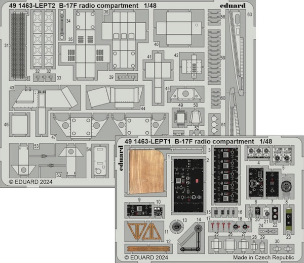 Detailset  B17F Flying Fortress Radio Compartiment (Eduard/ Hong Kong Models)  E49-1463