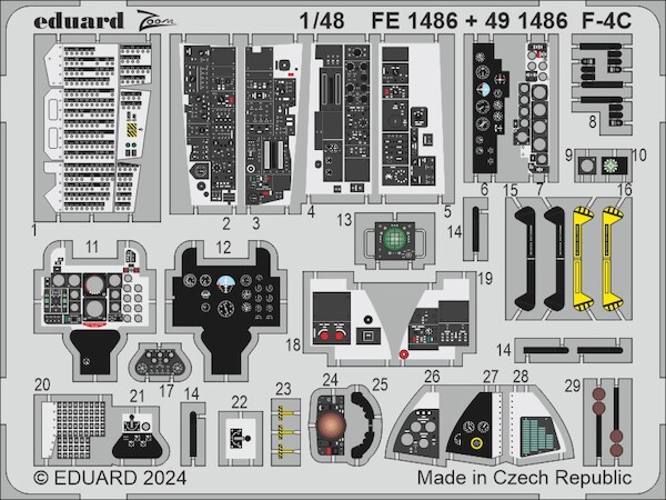 Detailset F4C Phantom interior (Academy, Hobby 2000) E49-1486