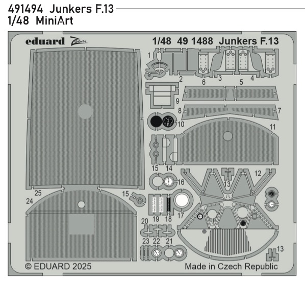 Detailset Junkers F13 (MiniArt) E49-1494