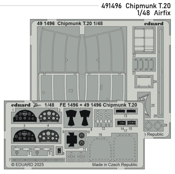 Detailset DHC1 Chipmunk T20 (Airfix) E49-1496