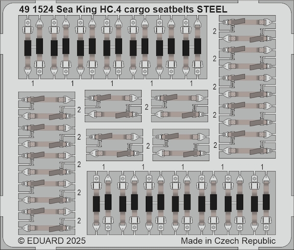 Detailset Westland Sea King HC4 Cargo Seatbelts (Airfix) E49-1524