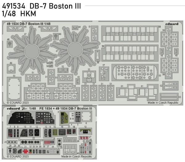 Detailset Douglas DB7 Boston III (Hong Kong Models) E49-1534