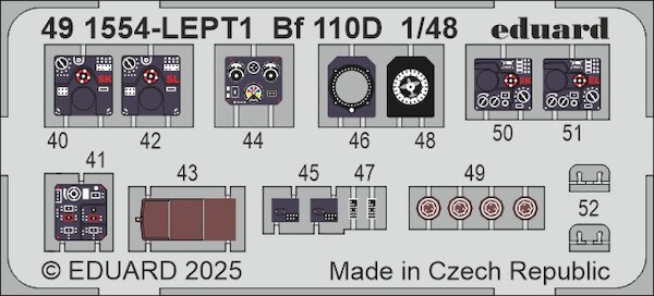 Detailset Messerschmitt Bf110D (Eduard - Weekend) E49-1554