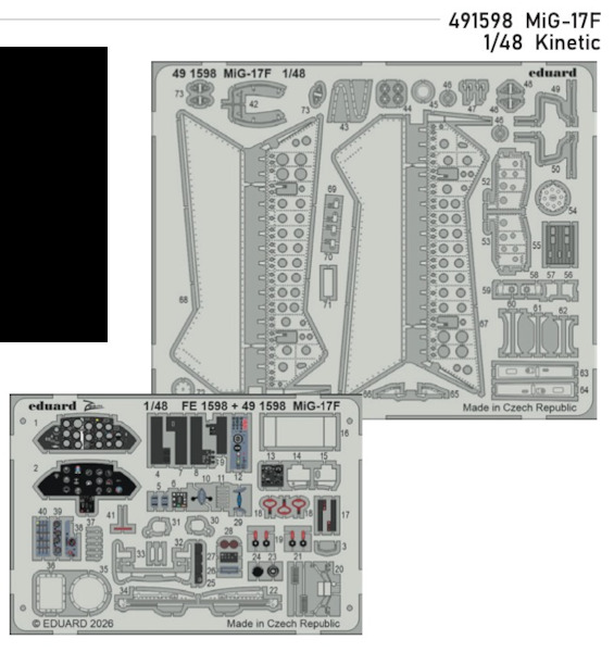 Detailset Mikoyan MiG-17F (Kinetic / Ammo) E49-1598
