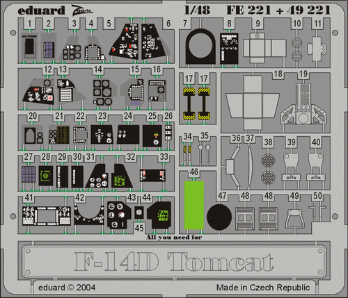 Detailset F14D Tomcat (Hasegawa)  E49-221