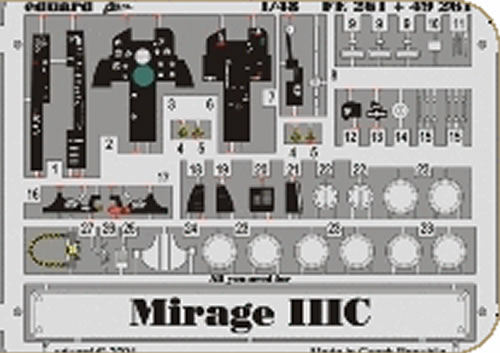 Detailset Mirage IIIC/CJ (Eduard)  E49-261