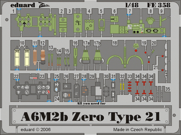 Detailset A6M-2B Zero Type 21 (Hasegawa)  E49-358