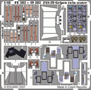 Detailset SAAB JAS39D Gripen Dual Self Adhesive (Italeri)  E49-382