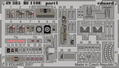 Detailset Messerschmitt BF110E (Eduard)  E49-385