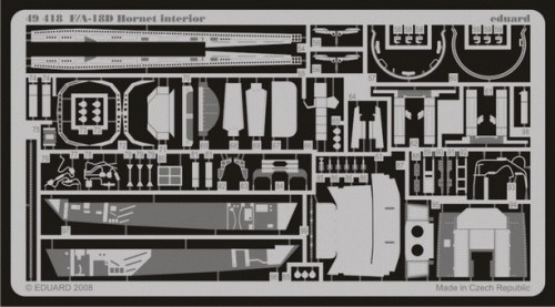 Detailset F/A18D Hornet Interior Self Adhesive (Hasegawa)  e49-418