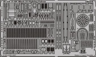 Detailset F16C Block 25 Fighting Falcon Self Adhesive (Tamiya) e49-419