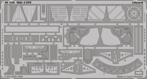 Detailset Mikoyan MiG17PF self adhesive (Smer)  e49-449
