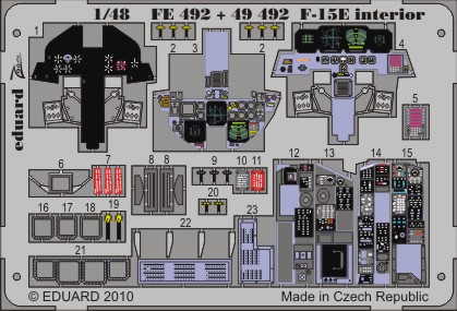 Detailset F15E Strike Eagle Interior (Academy)  e49-492