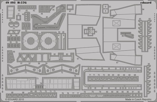 Detailset B57G Canberra Interior Self Adhesive (Airfix)  e49-493