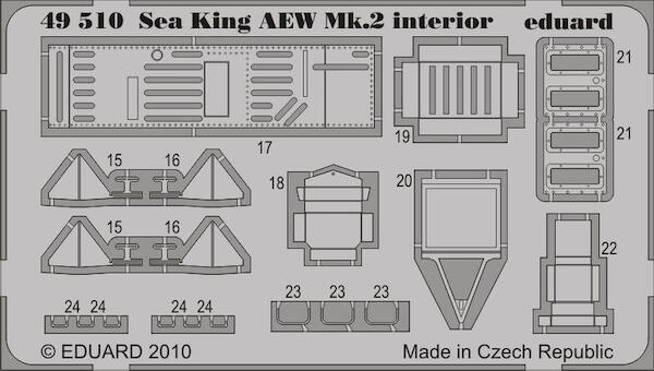 Detailset Sea King AEW MK2 Interior Self Adhesive (Hasegawa) E49-510