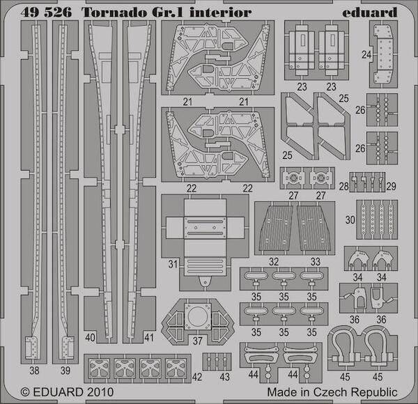 Detailset Tornado GR1 Interior Self Adhesive (HobbyBoss)  E49-526