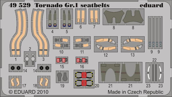 Detailset Tornado GR1 Seatbelts Self Adhesive (HobbyBoss)  E49-529