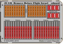 Detailset Israeli Remove before flight tags  E49-546