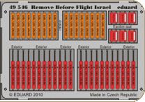 Detailset Israeli Remove before flight tags  E49-546