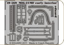 Detailset Mig21MF Fishbed (early) interior (Eduard) E49-569