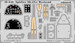 Detailset Supermarine Spitfire MKIX Interior Self Adhesive (Eduard) 48-646