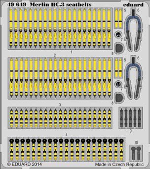Detailset Merlin HC3 Seatbelts (Airfix) E49-649
