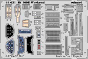 Detailset Messerschmitt BF109E-3/4 (Eduard Weekend)  E49-651