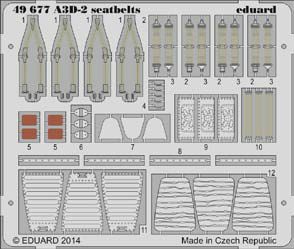 Detailset Douglas A3D-2 Skywarrior Seatbelts (Trumpeter)  E49-677