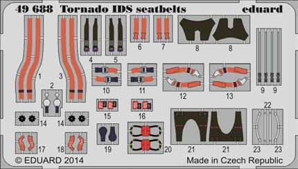 Detailset Tornado IDS Seatbelts  (Revell)  E49-688