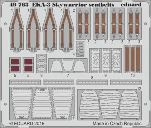 Detailset EKA-3 Skywarrior Seatbelts (Trumpeter) E49-763