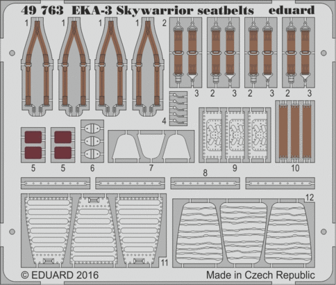 Detailset EKA-3 Skywarrior Seatbelts (Trumpeter)  E49-763