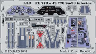 Detailset Suchoi Su33 Flanker Interior (Kinetic)  E49-778