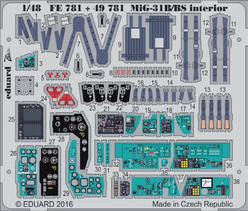 Detailset Mikoyan MiG31B/BS Foxhound (AMK)  E49-781