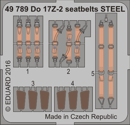 Detailset Dornier Do17Z-2 Seatbelts - STEEL- (ICMl)  E49-789