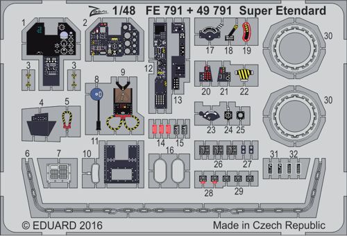 Detailset Super Etendard (Kitty Hawk)  E49-791