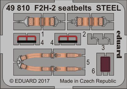 Detailset F2H-2 Banshee Seatbetls (Kittyhawk)  E49-810