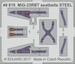 Detailset Mikoyan MiG31RBT Foxbat Seatbelts (Hobby Boss) E49-816