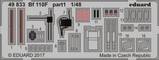 Detailset Messerschmitt BF110F Nachtjger (Eduard)  E49-833