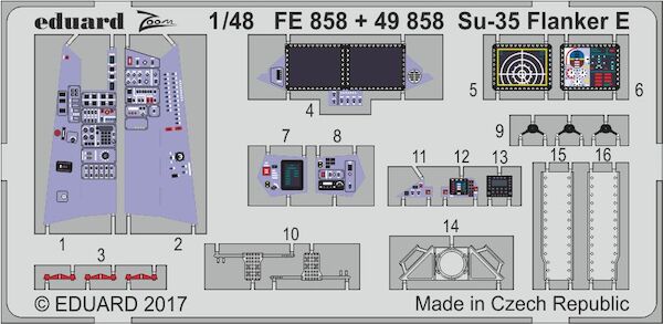 Detailset Suchoi Su35 Flanker E Interior (Kitty Hawk)  E49-858