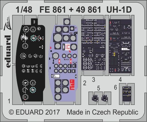 Detailset Bell UH1D Huey (Kitty Hawk)  E49-861