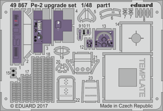 Detailset Petlyakov Pe2 upgrade set (Eduard/ICM)  E49-867