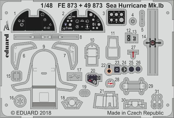 Detailset Sea Hurricane MK1b (Airfix)  E49-873