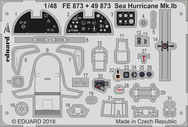 Detailset Sea Hurricane MK1b (Airfix) E49-873